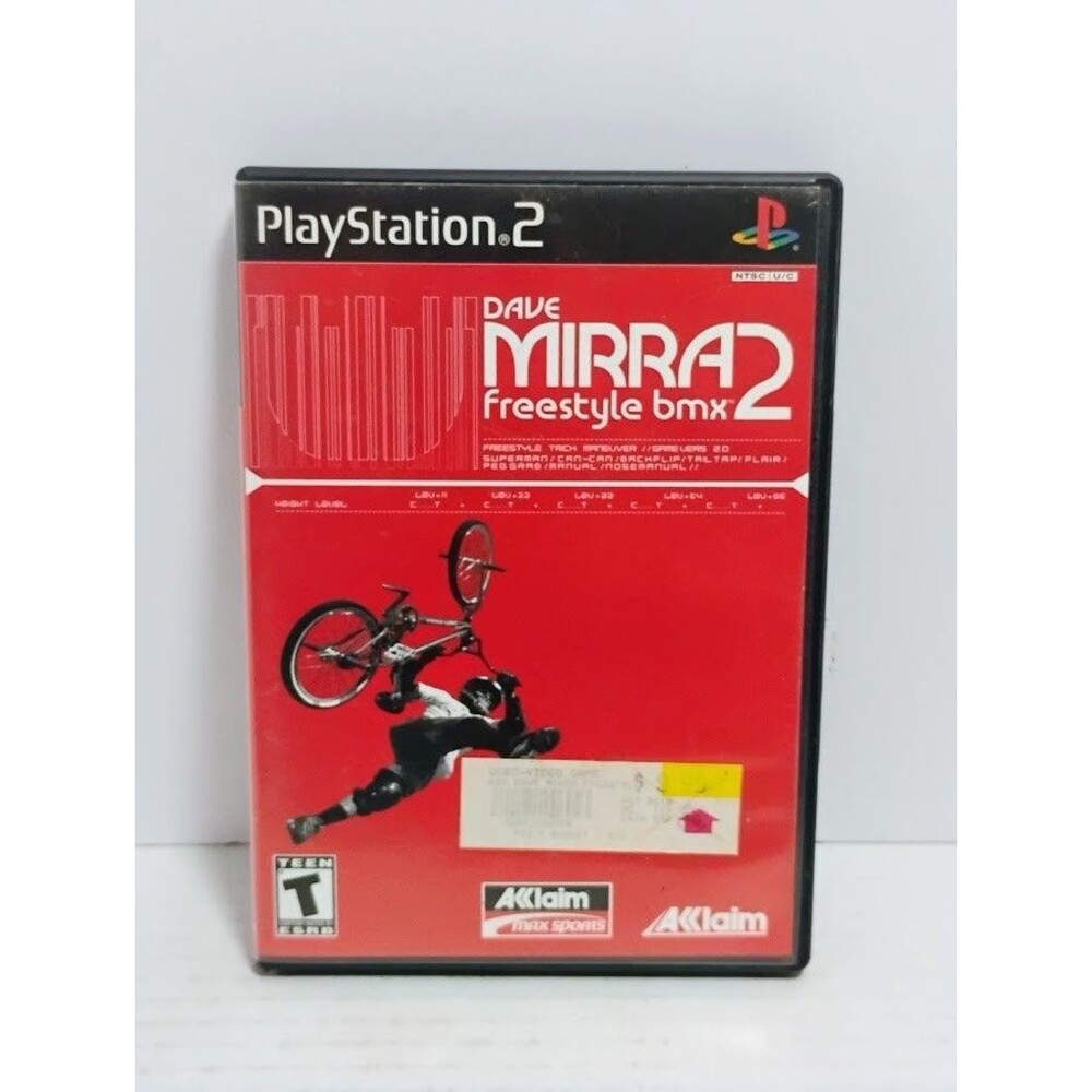 2001 SONY PLAYSTATION 2 PS2 DAVE MIRRA FREEESTYLE BMX 2 BLACK LABEL CIB TESTED